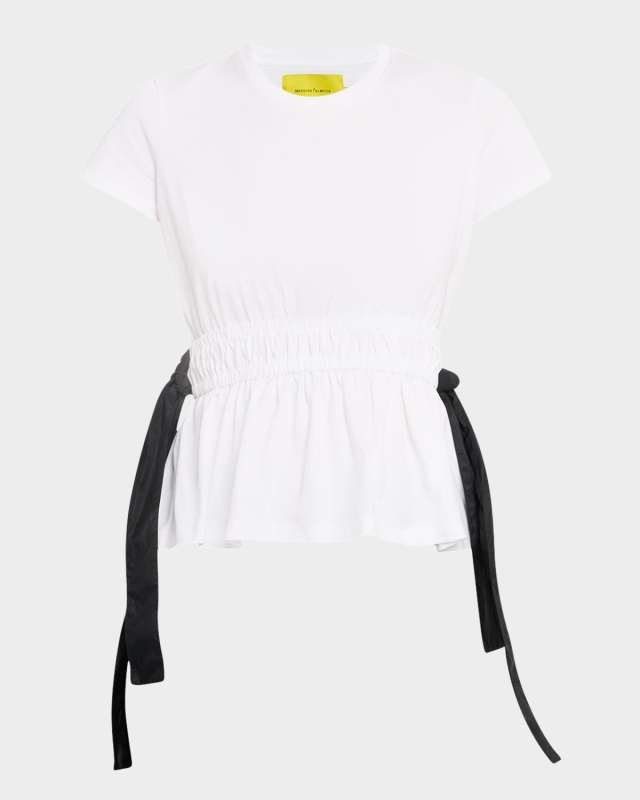 Crewneck Bow Detail T-Shirt